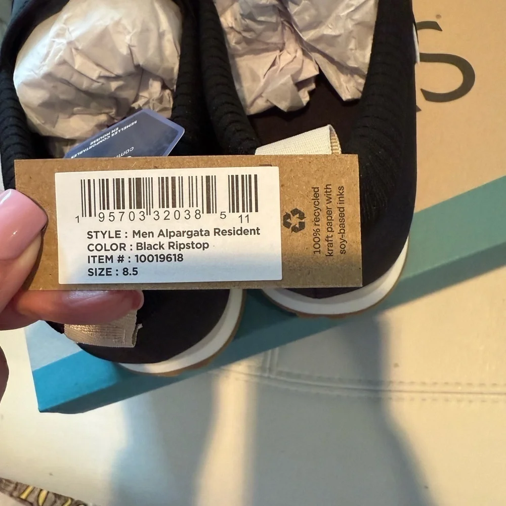 Men’s Toms Apargata Resident Black Size 8.5